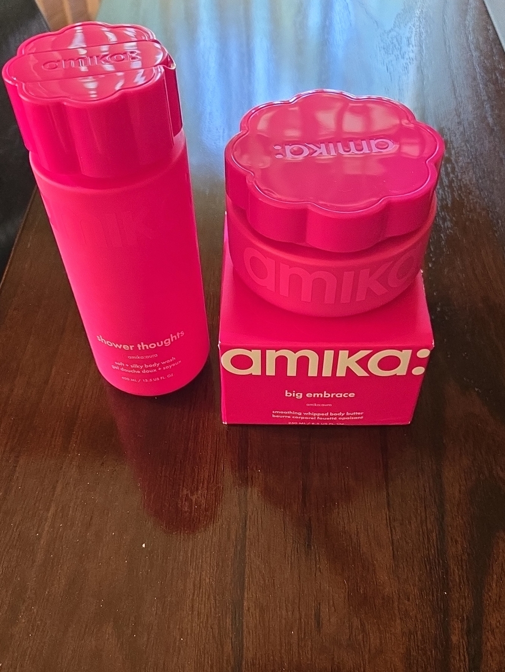 amika Big Embrace Body Butter & Shower Thoughts Set — Hot Pink